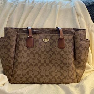 Coach monogram baby bag